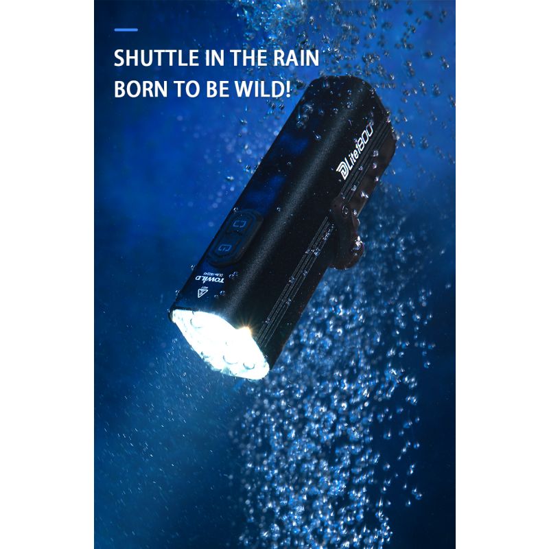 TOWILD DLite 1800 lumière vélo rechargeable USB 2100 lumens phare LED haute luminosité sécurité cyclisme