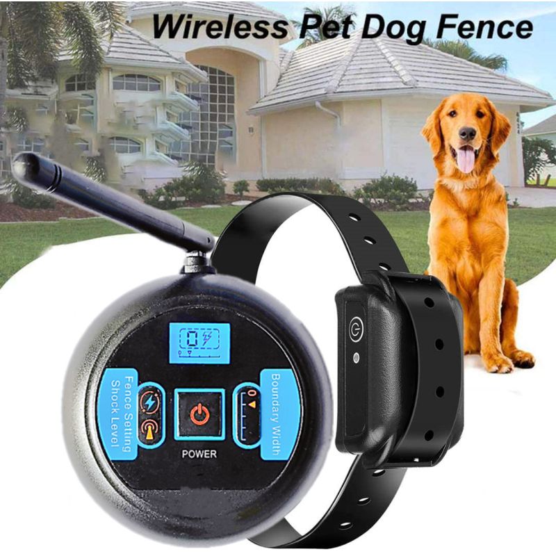 Clôture Électrique Sans Fil pour Chien avec Collier de Dressage Étanche et Réglable pour Sécurité Optimale