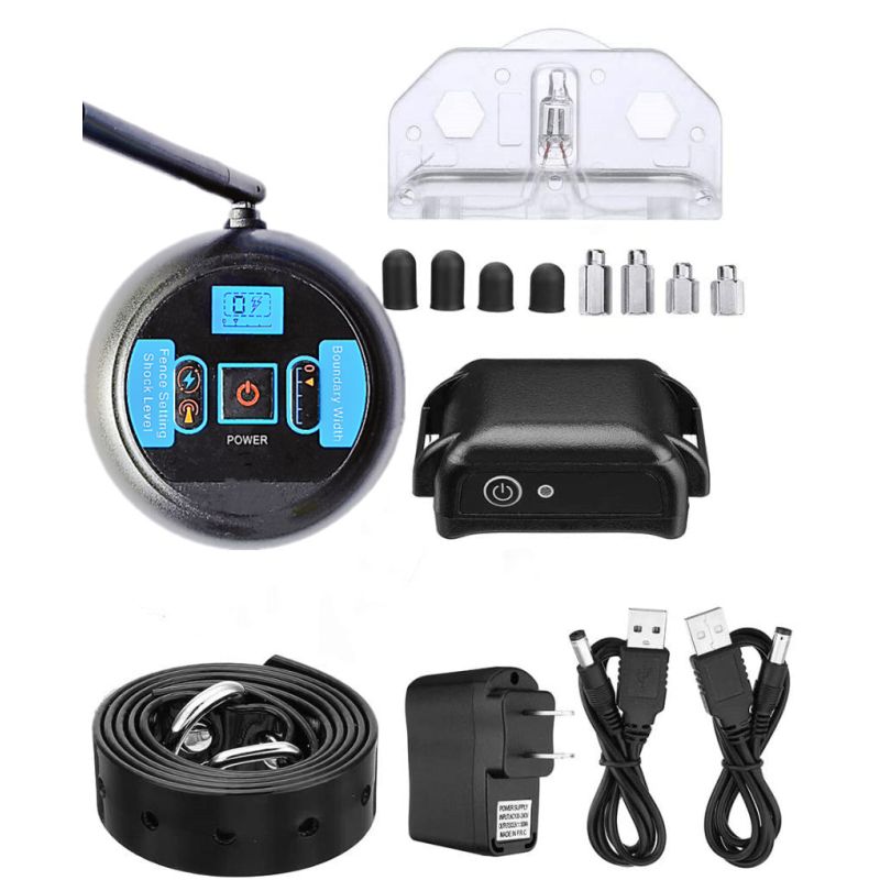 Clôture Électrique Sans Fil pour Chien avec Collier de Dressage Étanche et Réglable pour Sécurité Optimale
