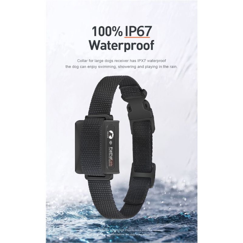 Collier de dressage pour chien électrique 1000m avec modes ajustables et contrôle des aboiements rechargeable