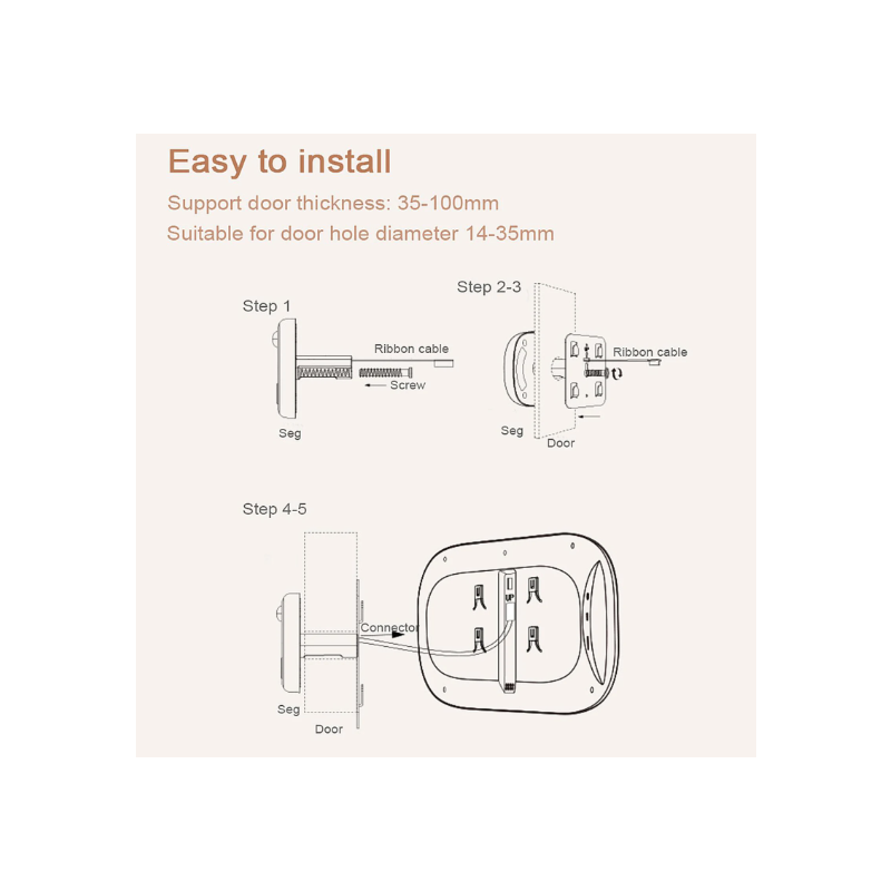 Judas de Porte Numérique DD1 2,8