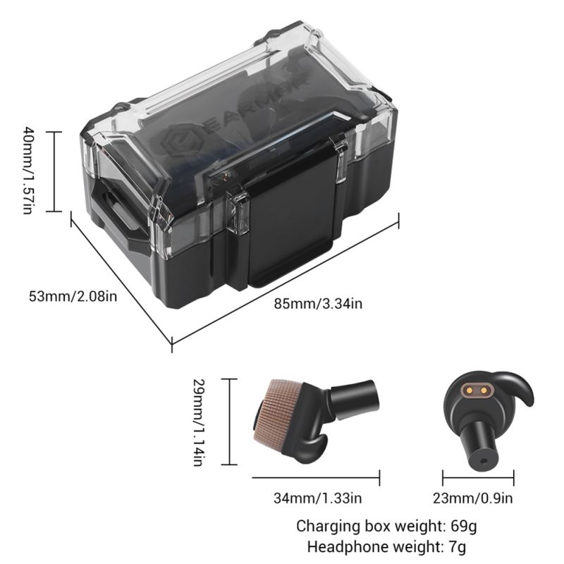 EARMOR M20 Écouteurs Tactiques avec Réduction de Bruit Avancée Protection Auditive Confort Usage Professionnel