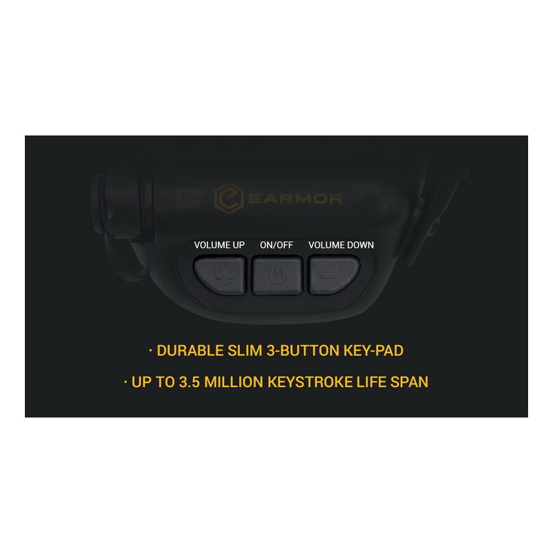 EARMOR M32 MOD1 Casque Tactique Casque de Tir avec Protection Auditive et Perception Environnementale