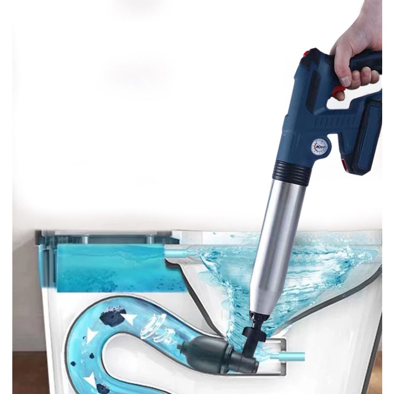 Déboucheur de Tuyaux Innovant Plongeurs de Toilettes Pistolet de Vidange d'Air pour Entretien des Drains Efficace