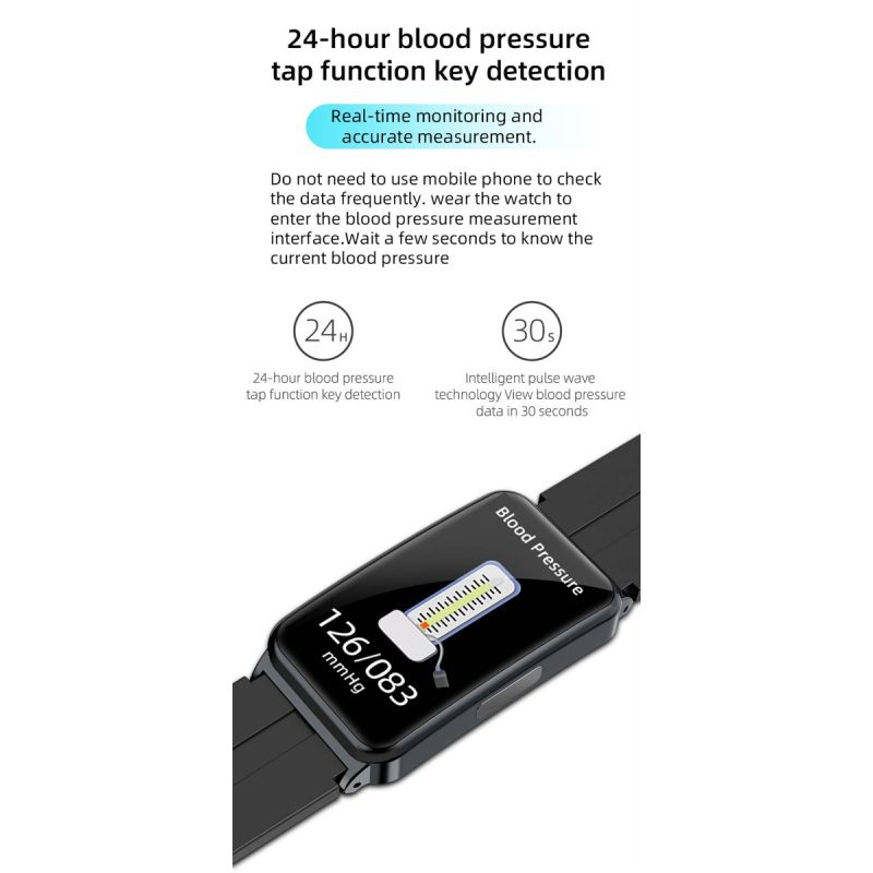 EP01 Montre Connectée Smartwatch Santé ECG PPG Glycémie Température FC Sommeil Sport Fitness Tracker HD 1.47