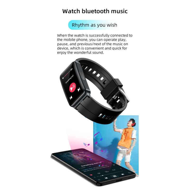 EP01 Montre Connectée Smartwatch Santé ECG PPG Glycémie Température FC Sommeil Sport Fitness Tracker HD 1.47