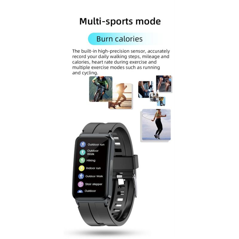 EP01 Montre Connectée Smartwatch Santé ECG PPG Glycémie Température FC Sommeil Sport Fitness Tracker HD 1.47