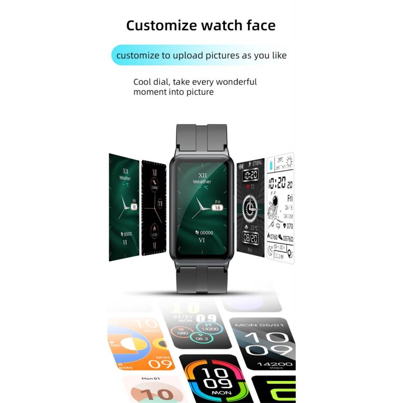 EP01 Montre Connectée Smartwatch Santé ECG PPG Glycémie Température FC Sommeil Sport Fitness Tracker HD 1.47