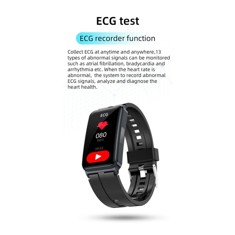 EP01 Montre Connectée Smartwatch Santé ECG PPG Glycémie Température FC Sommeil Sport Fitness Tracker HD 1.47