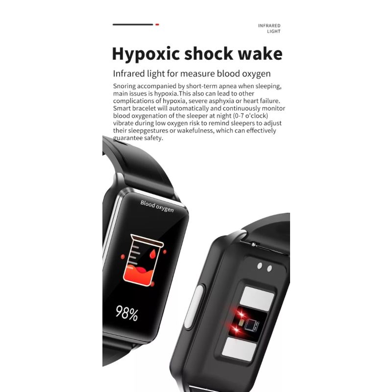 EP02 Smart Watch Glycémie ECG PPG Température Fréquence Cardiaque IPS HD Étanche Fitness Tracker Sommeil/HRV