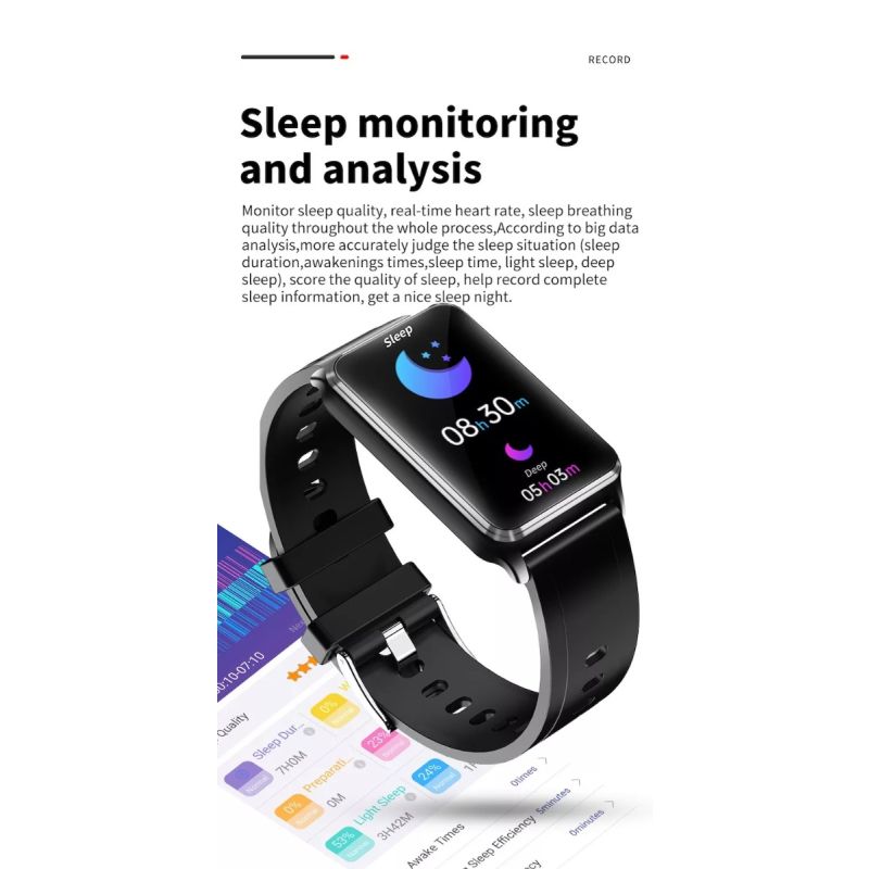 EP02 Smart Watch Glycémie ECG PPG Température Fréquence Cardiaque IPS HD Étanche Fitness Tracker Sommeil/HRV