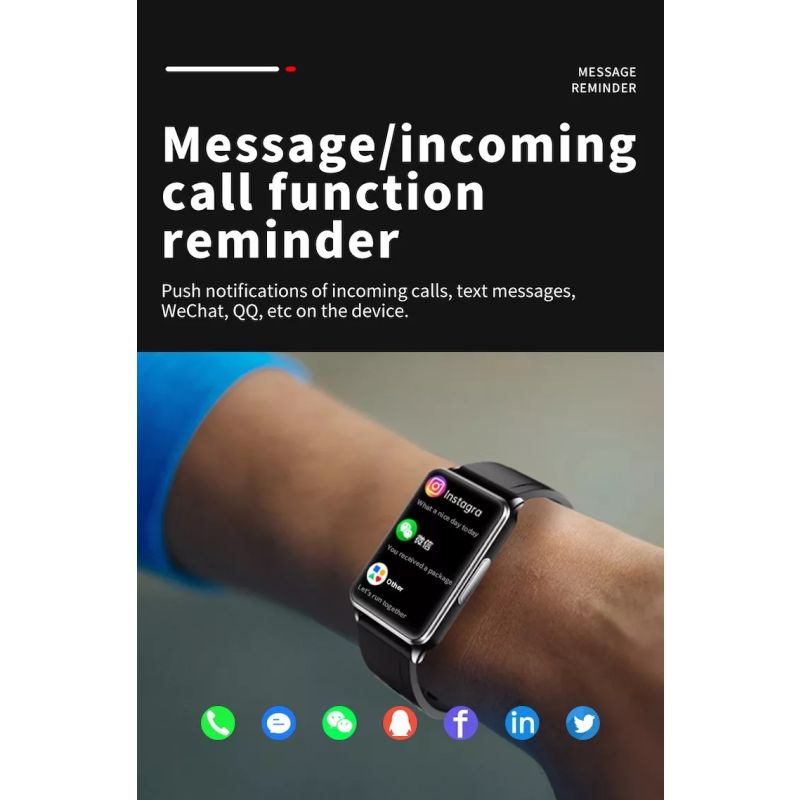 EP02 Smart Watch Glycémie ECG PPG Température Fréquence Cardiaque IPS HD Étanche Fitness Tracker Sommeil/HRV