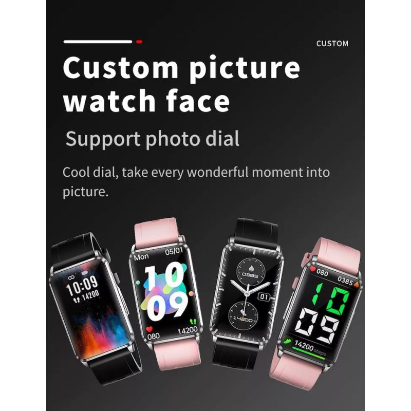 EP02 Smart Watch Glycémie ECG PPG Température Fréquence Cardiaque IPS HD Étanche Fitness Tracker Sommeil/HRV