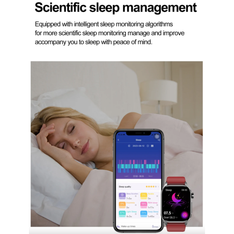 E580 Montre Connectée Santé: Glycémie, ECG, Tension Artérielle, SpO2, IP68 Étanchéité