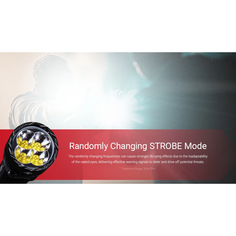 Nitecore EX7 - Lampe de Poche 6000 Lumens USB-C Rechargeable. Puissante pour Extérieur, Randonnée, Camping.