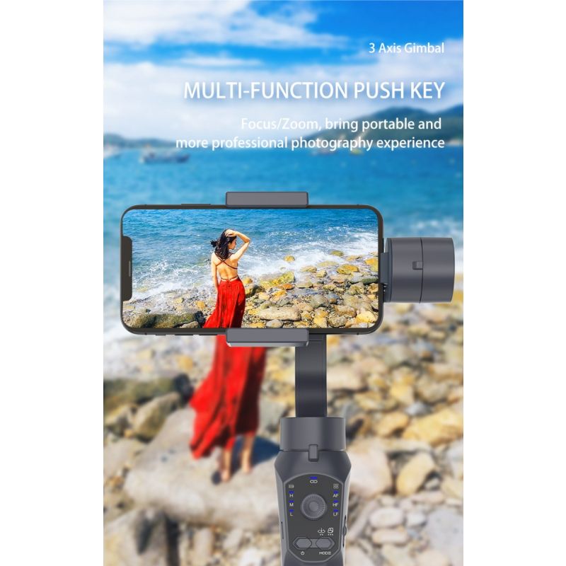 Stabilisateur F10 Pro cardan 3 axes pour vidéographie mobile et qualité vidéo fluide compatible Android iPhone