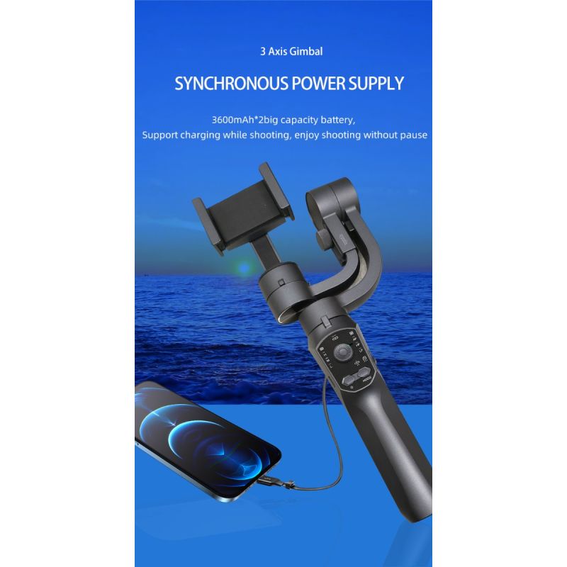 Stabilisateur F10 Pro cardan 3 axes pour vidéographie mobile et qualité vidéo fluide compatible Android iPhone