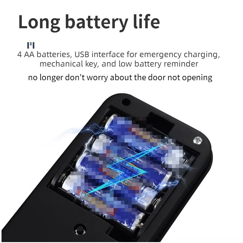 Serrure électronique intelligente avec entrée sans clé et reconnaissance d'empreintes digitales sécurité domestique