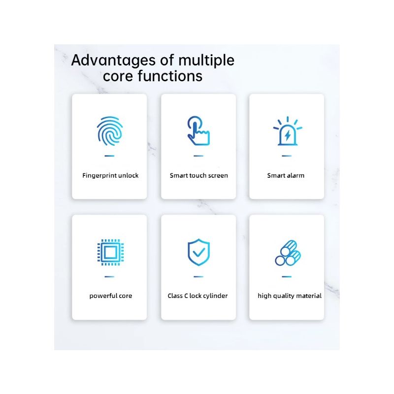 Serrure électronique intelligente avec entrée sans clé et reconnaissance d'empreintes digitales sécurité domestique