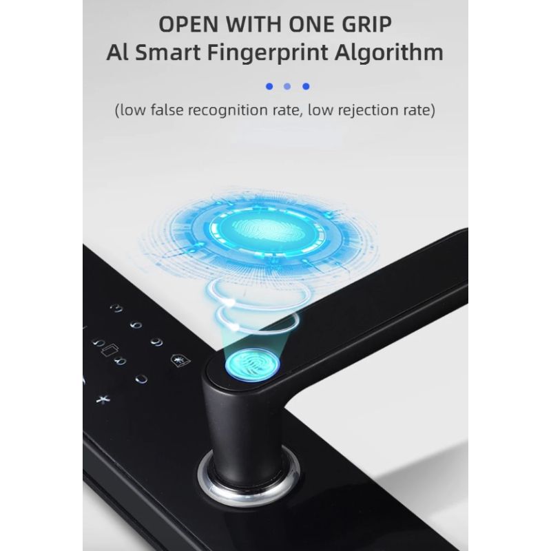 Serrure électronique intelligente avec entrée sans clé et reconnaissance d'empreintes digitales sécurité domestique