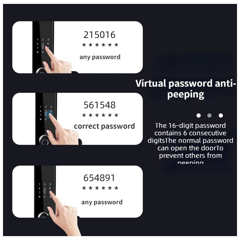 Serrure électronique intelligente avec entrée sans clé et reconnaissance d'empreintes digitales sécurité domestique