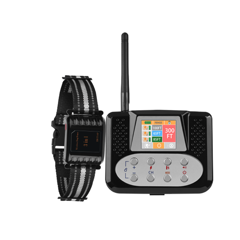 Système 3 en 1 pour chien avec clôture électronique sans fil radar précis et dispositif anti-aboiement