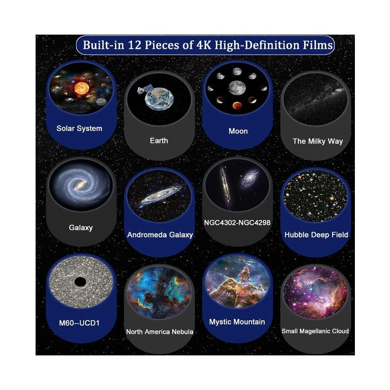 Projecteur de galaxie ciel étoilé et échappée céleste pour une ambiance apaisante rotation à 360° et modes multiples