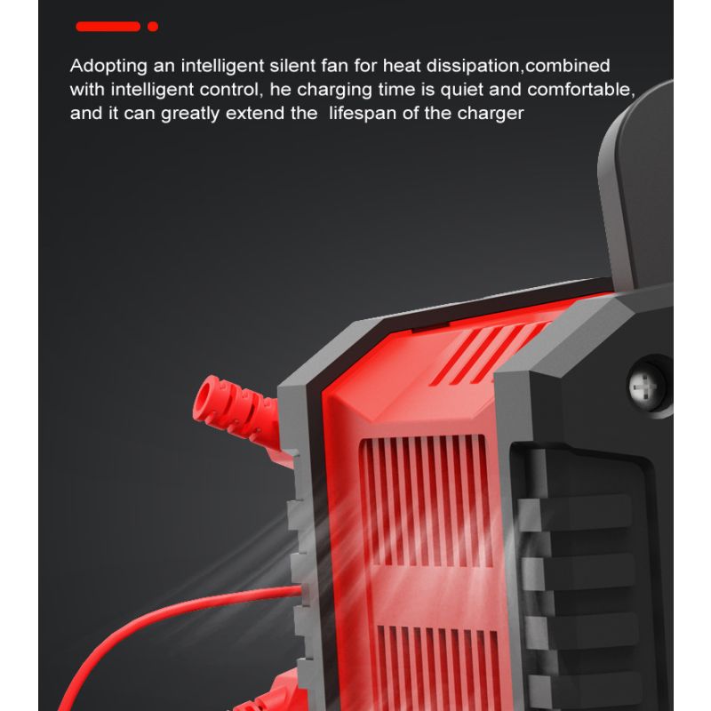 FOXSUR 20A Chargeur de Batterie Portable 12V-24V Réparation Automatique AGM LiFePO4 Performance Fiable
