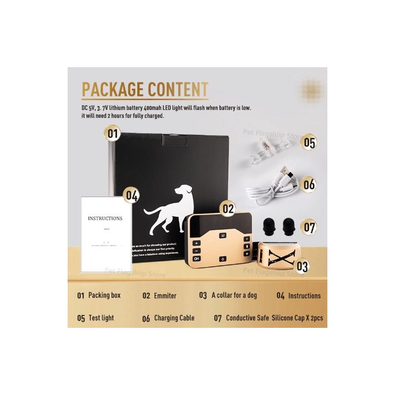 Clôture Sans Fil pour Animaux et Collier de Dressage à Choc Électrique Sécurité et Liberté pour Propriétaires