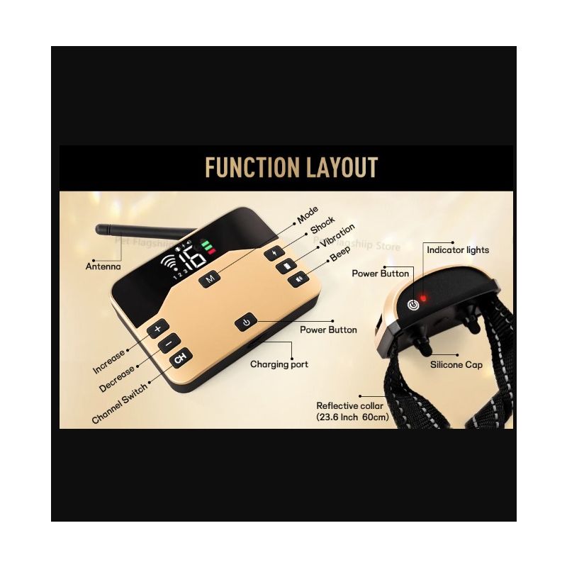 Clôture Sans Fil pour Animaux et Collier de Dressage à Choc Électrique Sécurité et Liberté pour Propriétaires