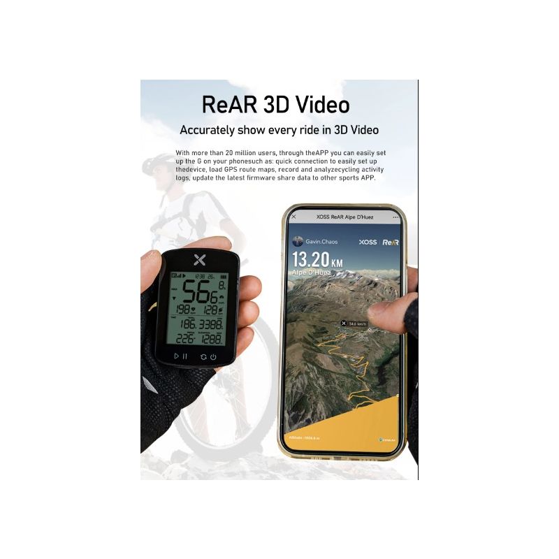 XOSS G+ G2 Ordinateur de Vélo GPS Nouvelle Génération Suivi de Fitness et Affichage Personnalisé Aventure