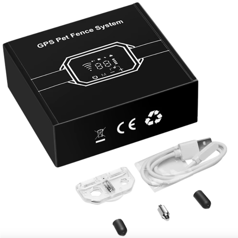 Clôture GPS pour chien sans fil Sécurité canine Portée 100-3300 pieds Vibration Choc électrique Installation facile