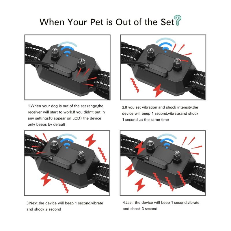 Clôture GPS sans fil pour chien Impact Collier Étanche Portée 1000m Sécurité Animaux Installation Facile