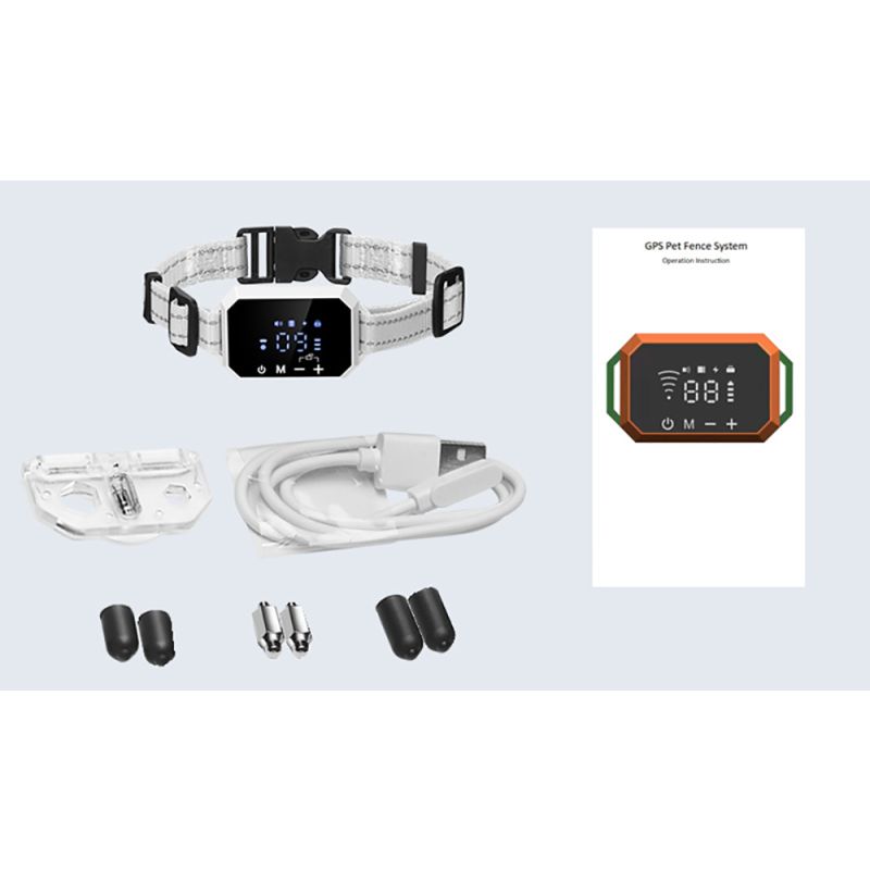 Clôture GPS sans fil pour chien Impact Collier Étanche Portée 1000m Sécurité Animaux Installation Facile