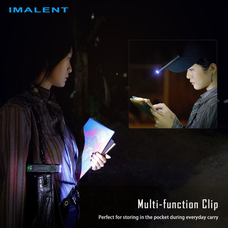 IMALENT GR35 Lampe de Poche LED Rouge 2800 Lumens | EDC Polyvalent (UV, Magnétique) pour Aventure & Travail