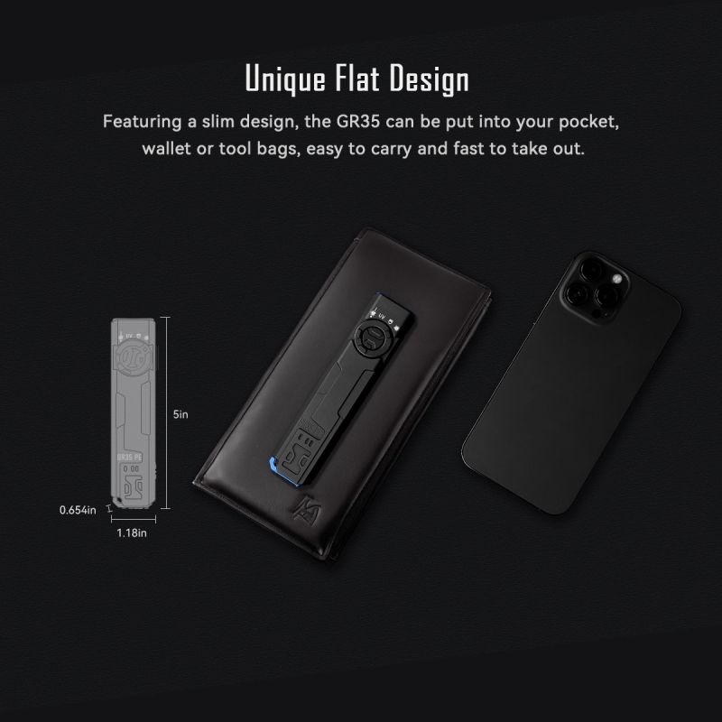 IMALENT GR35 Lampe de Poche LED Rouge 2800 Lumens | EDC Polyvalent (UV, Magnétique) pour Aventure & Travail