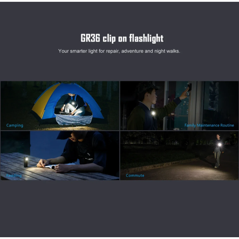 IMALENT GR36 Lampe de poche EDC 2800 lumens, rechargeable USB-C, magnétique, clip, ultra lumineuse.