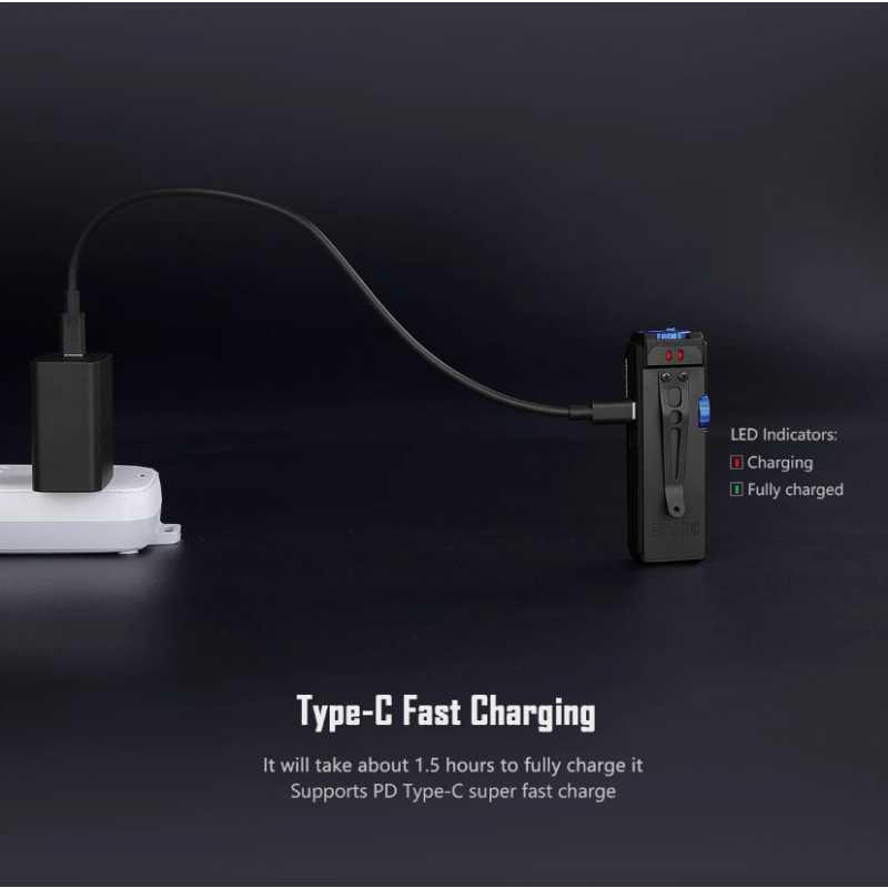 IMALENT GR36 Lampe de poche EDC 2800 lumens, rechargeable USB-C, magnétique, clip, ultra lumineuse.