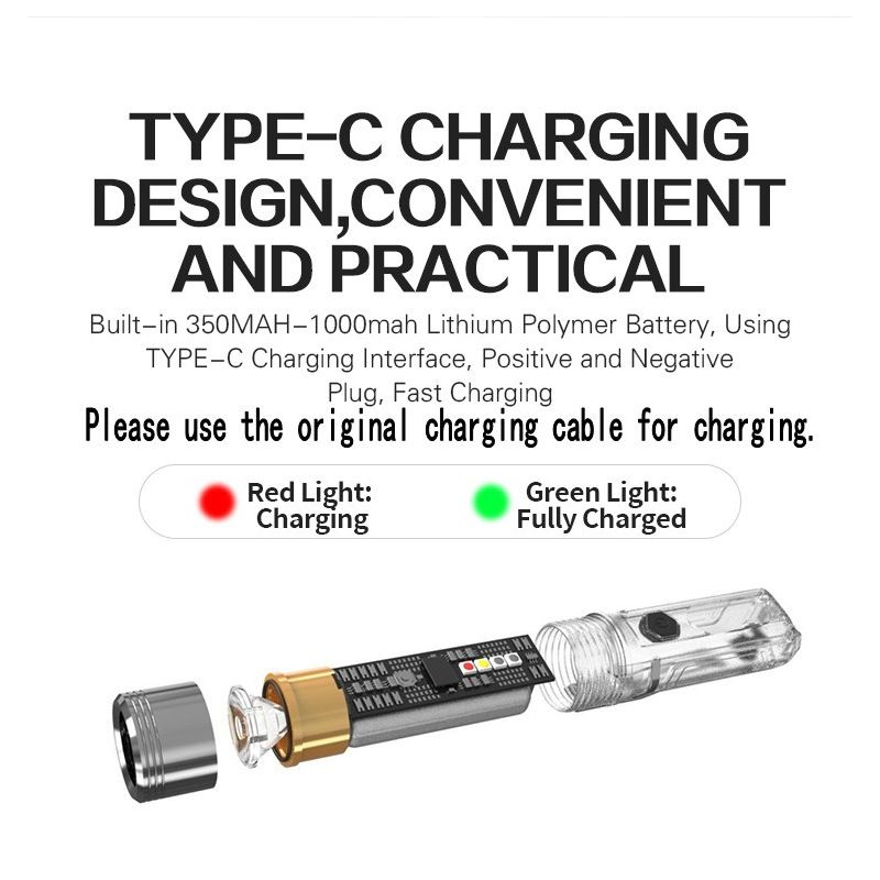 GT13 TIKI Mini porte-clés USB rechargeable 1000 lumens éclairage portable compact pour exploration urbaine