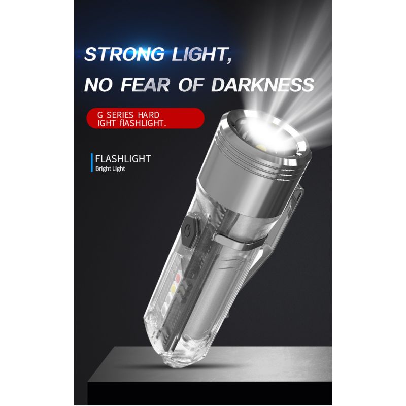 GT13 TIKI Mini porte-clés USB rechargeable 1000 lumens éclairage portable compact pour exploration urbaine