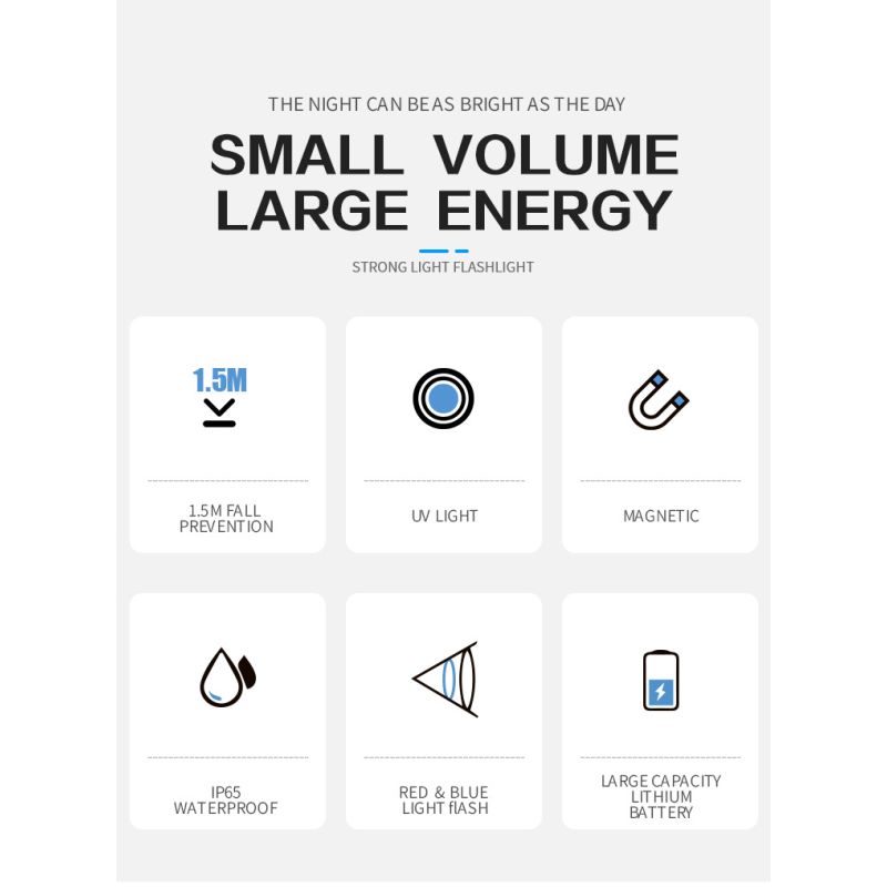 GT13 TIKI Mini porte-clés USB rechargeable 1000 lumens éclairage portable compact pour exploration urbaine