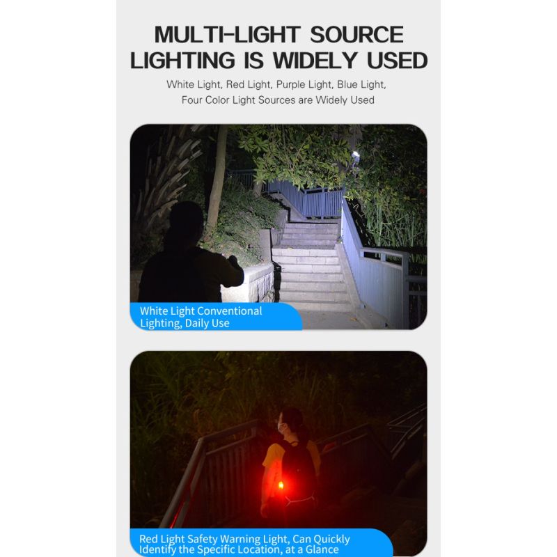 GT13 TIKI Mini porte-clés USB rechargeable 1000 lumens éclairage portable compact pour exploration urbaine