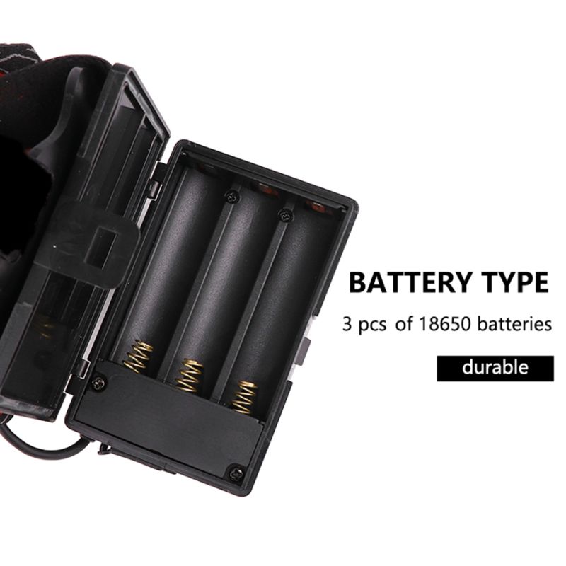 Lampe frontale haute performance XHP70 8000LM avec modes réglables USB étanche IPX5 pour pêche et camping