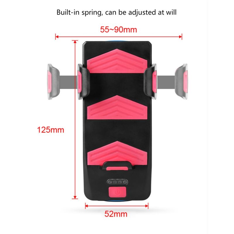 Lumière multifonction vélo 4 en 1 LED 800 lumens avec support téléphone et banque d'alimentation pour sécurité