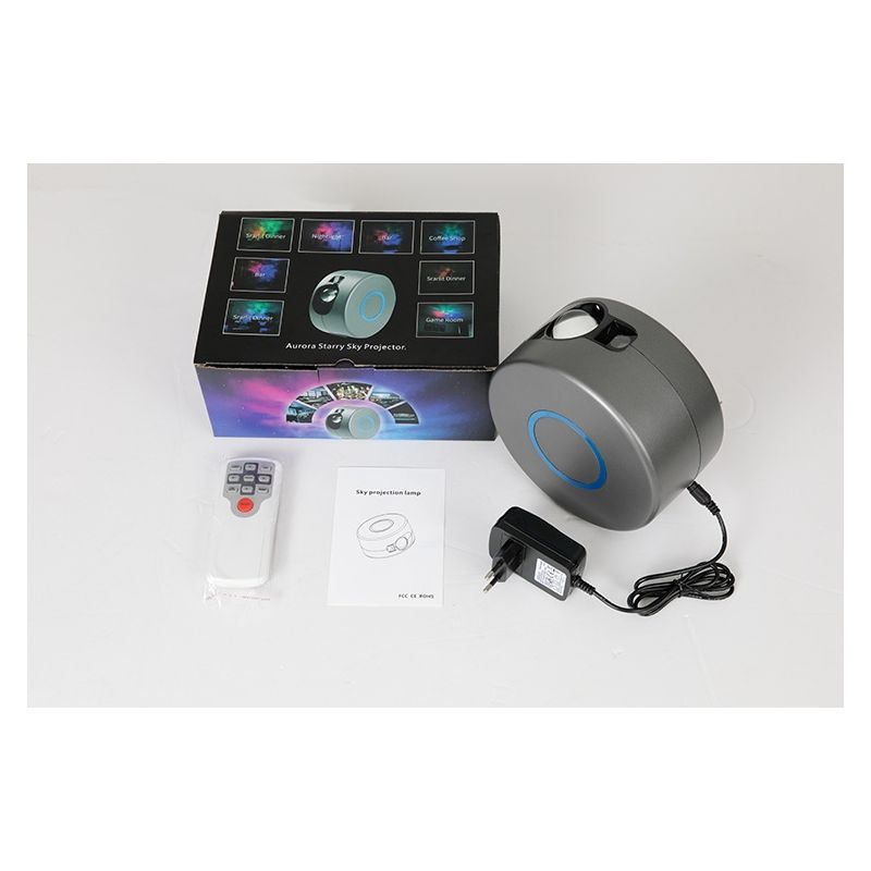 Projecteur Étoilé Laser 7 Couleurs avec Rotation 360 Degrés Lumière de Nuit Décoration Maison Cadeau Enfant