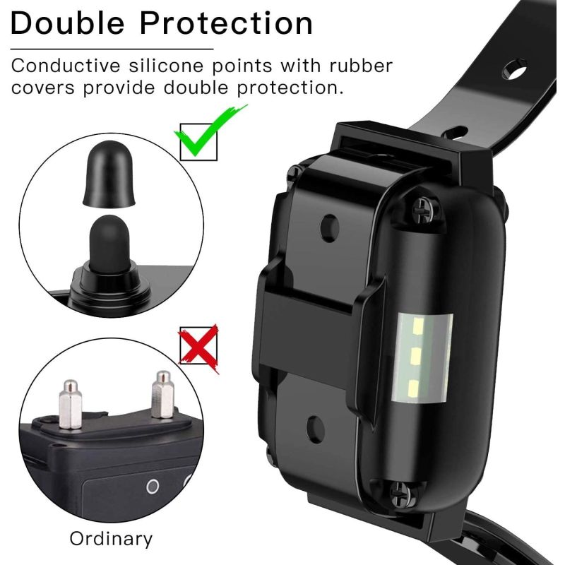 Nouveau collier d'entraînement électrique 800 m avec télécommande pour formation canine en extérieur