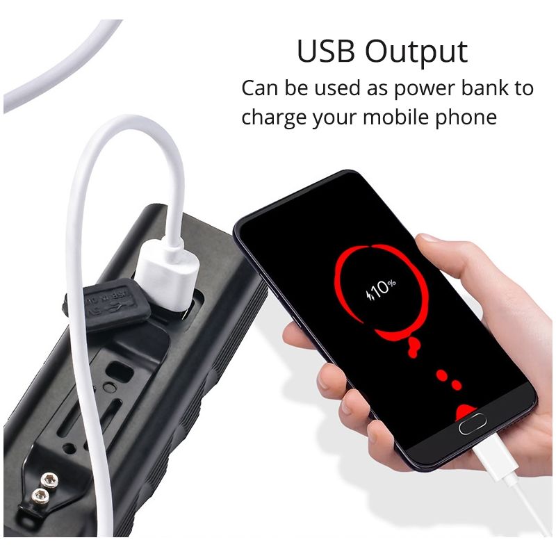 Phare vélo TK5 5000 lumens super lumineux lampe frontale rechargeable USB sécurité cyclisme aluminium étanche