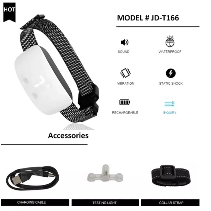 Collier de dressage pour chien étanche avec niveaux de choc ajustables et gestion efficace des aboiements