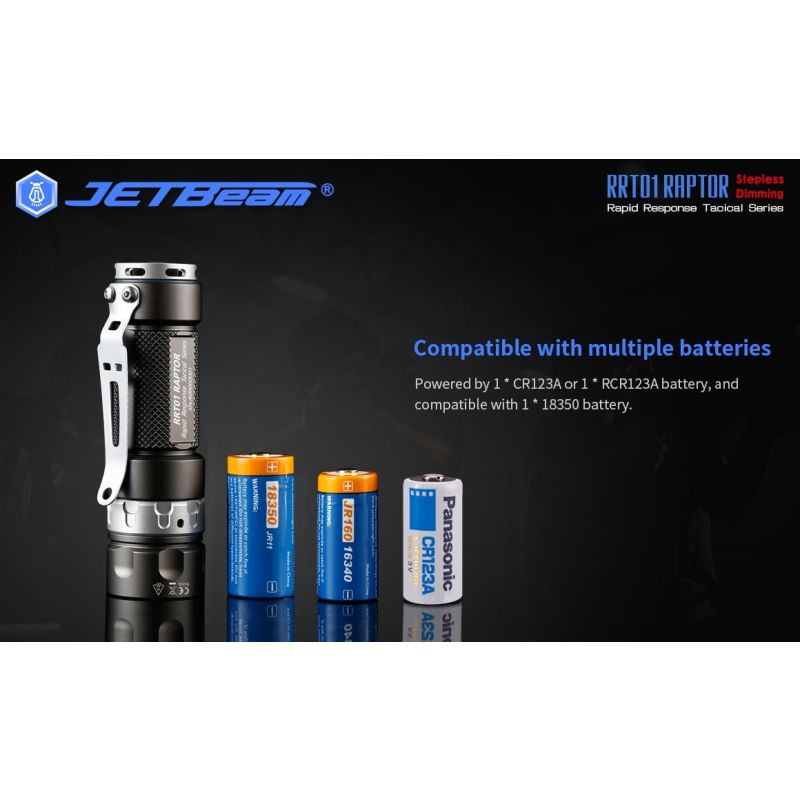 JETBeam JET-RRT01 XP-L 950 lumens lampe de poche EDC compacte puissante longue autonomie éclairage extérieur