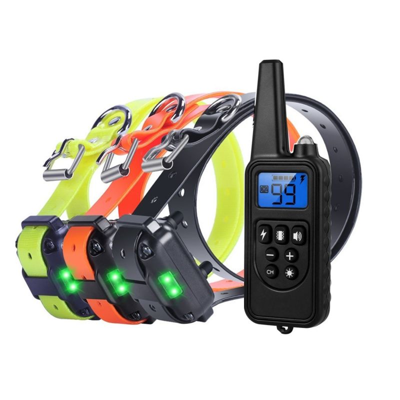 Nouveau collier d'entraînement électrique 800 m avec télécommande pour formation canine en extérieur